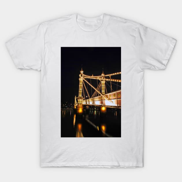 Albert Bridge River Thames London T-Shirt by AndyEvansPhotos